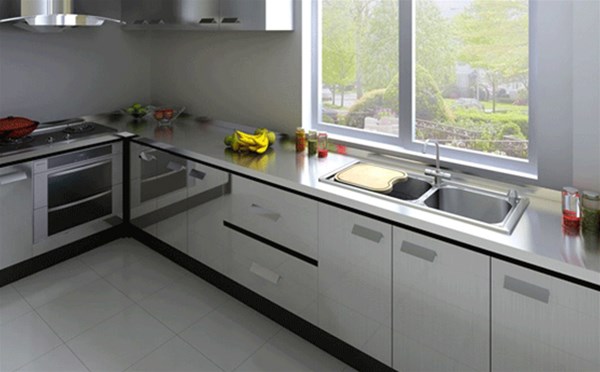 不銹鋼臺面防火，耐高溫特點而且不掉色